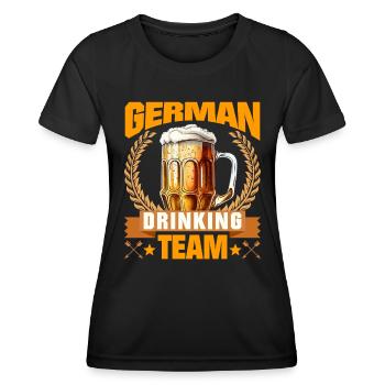 German Drinking Team Boarisches Bier München - Women's Functional T-Shirt - black - Front - AI Model Female 172 light (172cm)