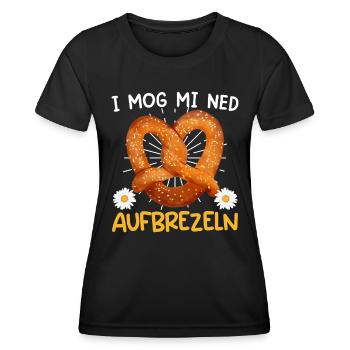 Bayerisch I Mog mi ned Aufbrezeln Deutsche - Frauen Funktions-T-Shirt - Schwarz - Vorne - AI Model Female 172 light (172cm)