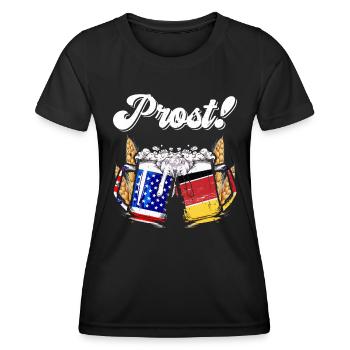 Bière bavaroise, bravo! Chemise Bavière - T-shirt sport Femme - noir - Devant - AI Model Female 172 light (172cm)