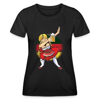 Trachten Shirt Frauen Bierfan - T-shirt sport Femme - noir - Devant - AI Model Female 172 light (172cm)