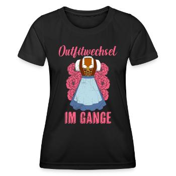 im Gange Dirndl Damen Bierfans - Frauen Funktions-T-Shirt - Schwarz - Vorne - AI Model Female 172 light (172cm)