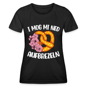 Bavarian Pretzels I Mog mi Ned Pretzels Women - Women's Functional T-Shirt - black - Front - AI Model Female 172 light (172cm)