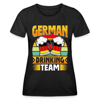 Équipe allemande de buveurs Bierfan - T-shirt sport Femme - noir - Devant - AI Model Female 172 light (172cm)