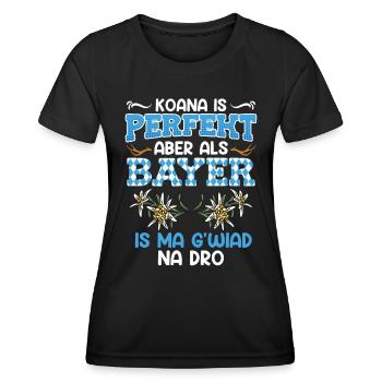 Bavarian Koana is perfect but as a Bavarian - Women's Functional T-Shirt - black - Front - AI Model Female 172 light (172cm)
