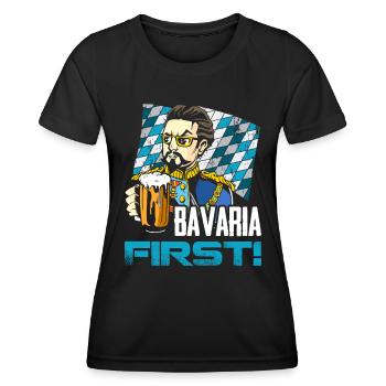 Bavaria First King Ludwig Free State of Bavaria - Women's Functional T-Shirt - black - Front - AI Model Female 172 light (172cm)