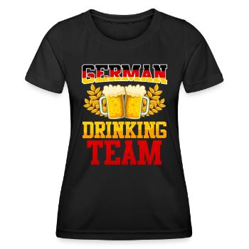 German Drinking Team Biertrinker Deutschland - Frauen Funktions-T-Shirt - Schwarz - Vorne - AI Model Female 172 light (172cm)