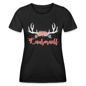 Lausmadl Dirndl Trachten Shirt Frauen Tracht - Frauen Funktions-T-Shirt - Schwarz - Vorne - AI Model Female 172 light (172cm)