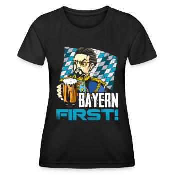 Bavaria First King Ludwig Free State of Bavaria - Women's Functional T-Shirt - black - Front - AI Model Female 172 light (172cm)