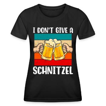 Cuisine allemande Je ne donne pas un fan de bière schnitzel - T-shirt sport Femme - noir - Devant - AI Model Female 172 light (172cm)
