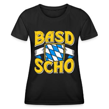 Basd Scho Bayerisches Shirt München Bayern - Frauen Funktions-T-Shirt - Schwarz - Vorne - AI Model Female 172 light (172cm)