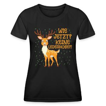 Bayern Tracht Wie Jetzt? Keine Lederhosen? - Frauen Funktions-T-Shirt - Schwarz - Vorne - AI Model Female 172 light (172cm)