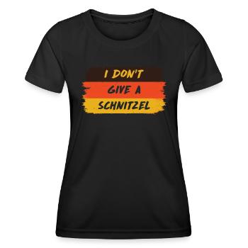 Schnitzel Shirt Bavarian I don't give a schnitzel - Women's Functional T-Shirt - black - Front - AI Model Female 172 light (172cm)