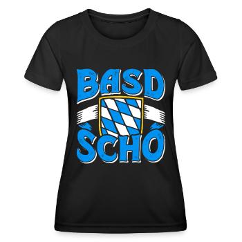 Basd Scho Bayerisches Shirt München Bayern - Frauen Funktions-T-Shirt - Schwarz - Vorne - AI Model Female 172 light (172cm)