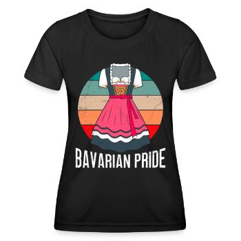 Bavarian Pride Bavarian Dirndl Shirt Women - Women's Functional T-Shirt - black - Front - AI Model Female 172 light (172cm)