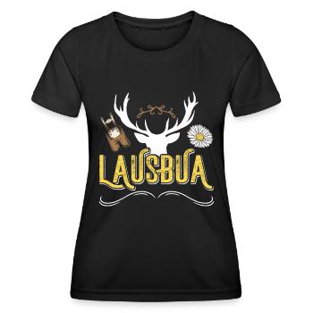 Bayerischer Lausbua Trachten Shirt Männer - Women's Functional T-Shirt - black - Front - AI Model Female 172 light (172cm)