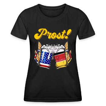 Bière bavaroise, bravo! Chemise Bavière - T-shirt sport Femme - noir - Devant - AI Model Female 172 light (172cm)