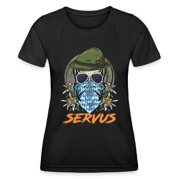 Servus Bayern Weiß Blau München Shirt Bayer - Women's Functional T-Shirt - black - Front - AI Model Female 172 light (172cm)