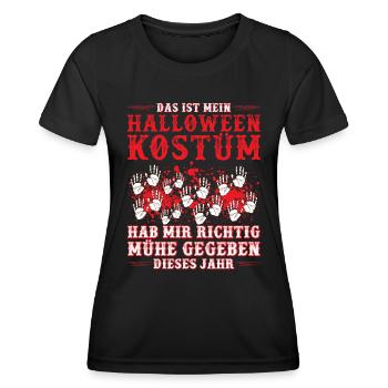Horror Shirt Das ist mein Halloween Kostüm - Frauen Funktions-T-Shirt - Schwarz - Vorne - AI Model Female 172 light (172cm)