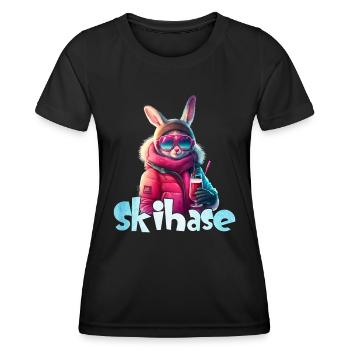 Skihase Apres Party Skihaserl Skihasen Frauen - Frauen Funktions-T-Shirt - Schwarz - Vorne - AI Model Female 172 light (172cm)