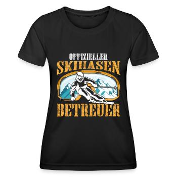 Offizieller Skihasen Betreuer Apres-Ski Party - Frauen Funktions-T-Shirt - Schwarz - Vorne - AI Model Female 172 light (172cm)