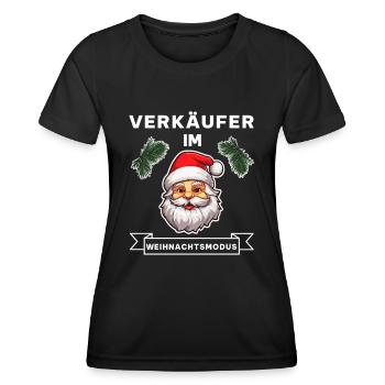 Lustiger Verkäufer Weihnachten Beruf Spruch - Frauen Funktions-T-Shirt - Schwarz - Vorne - AI Model Female 172 light (172cm)