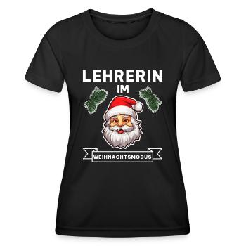 Lustiger Lehrerin Lehrer Weihnachten Beruf Spruch - Frauen Funktions-T-Shirt - Schwarz - Vorne - AI Model Female 172 light (172cm)