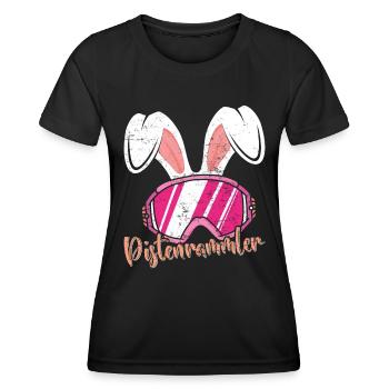 Apres-Ski Pistenrammler Skihasen Ski Party - Frauen Funktions-T-Shirt - Schwarz - Vorne - AI Model Female 172 light (172cm)