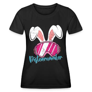Apres-Ski Pistenrammler Skihasen Ski Party - Frauen Funktions-T-Shirt - Schwarz - Vorne - AI Model Female 172 light (172cm)