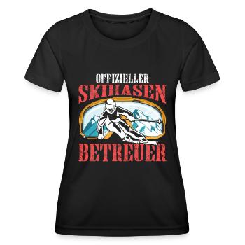 Offizieller Skihasen Betreuer Apres-Ski Party - Frauen Funktions-T-Shirt - Schwarz - Vorne - AI Model Female 172 light (172cm)