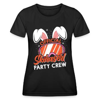Official Skihaserl Party Crew Ski Party Frauen - Frauen Funktions-T-Shirt - Schwarz - Vorne - AI Model Female 172 light (172cm)