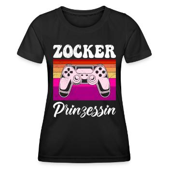 Gamer Princess Joueur vidéo Jeux vidéo - T-shirt sport Femme - noir - Devant - AI Model Female 172 light (172cm)