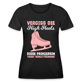 Vergiss die High Heels Diese Prinzessin trägt - Frauen Funktions-T-Shirt - Schwarz - Vorne - AI Model Female 172 light (172cm)