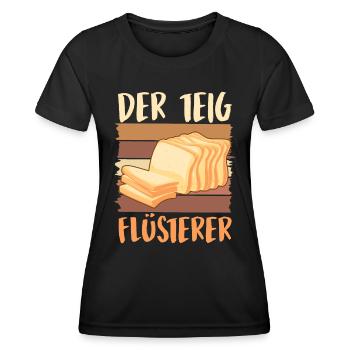 Toastbrot Der Teig Flüsterer Backliebhaber - Frauen Funktions-T-Shirt - Schwarz - Vorne - AI Model Female 172 light (172cm)