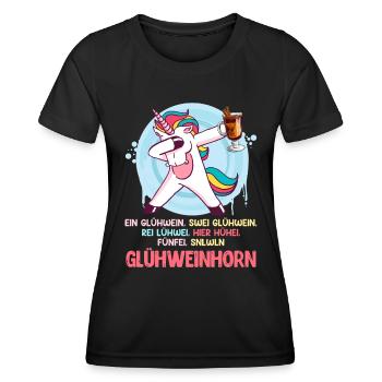 Weihnachtszeit Glühweinhorn Glühweintopf Frauen - Frauen Funktions-T-Shirt - Schwarz - Vorne - AI Model Female 172 light (172cm)