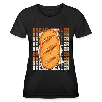 Backen Bread Dealer Backliebhaber Brotteig - Frauen Funktions-T-Shirt - Schwarz - Vorne - AI Model Female 172 light (172cm)