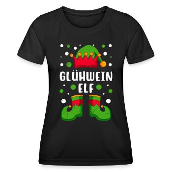 Glühwein Elfe Weihnachtsmarkt Glühweinstand - Frauen Funktions-T-Shirt - Schwarz - Vorne - AI Model Female 172 light (172cm)