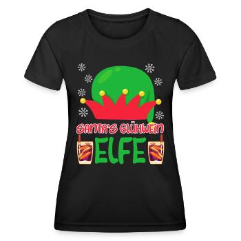 Glühwein Elfe Santa Weihnachtsmarkt - Frauen Funktions-T-Shirt - Schwarz - Vorne - AI Model Female 172 light (172cm)