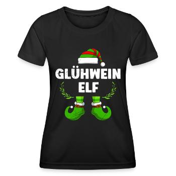 Glühwein Elfe Weihnachtsmarkt Glühweinstand - Frauen Funktions-T-Shirt - Schwarz - Vorne - AI Model Female 172 light (172cm)