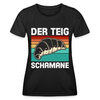 Bäcker Der Teig Schamane Backfans Backen - Frauen Funktions-T-Shirt - Schwarz - Vorne - AI Model Female 172 light (172cm)