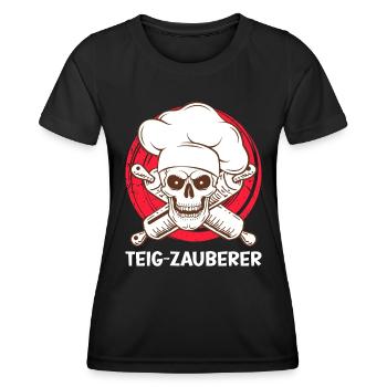 Teig Zauberer Backfans Backen Teigflüsterer - Frauen Funktions-T-Shirt - Schwarz - Vorne - AI Model Female 172 light (172cm)