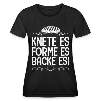 Brotbäcker Knete es Forme es Backe es! Backfans - Frauen Funktions-T-Shirt - Schwarz - Vorne - AI Model Female 172 light (172cm)