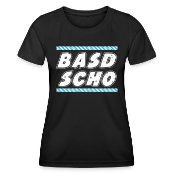 Basd Scho Freistaat Bayern Bayerisches Shirt - Frauen Funktions-T-Shirt - Schwarz - Vorne - AI Model Female 172 light (172cm)