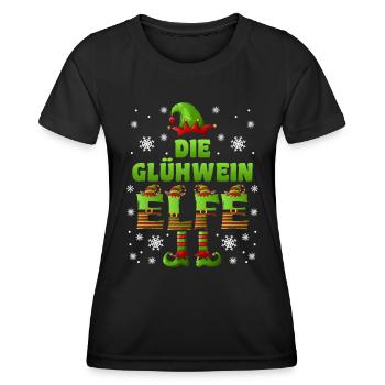 Glühwein Elfe Wichtel Weihnachtsmarkt - Frauen Funktions-T-Shirt - Schwarz - Vorne - AI Model Female 172 light (172cm)