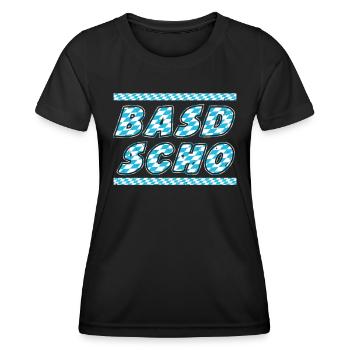 Basd Scho Freistaat Bayern Bayerisches Shirt - Frauen Funktions-T-Shirt - Schwarz - Vorne - AI Model Female 172 light (172cm)