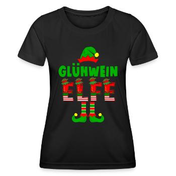 Glühwein Elfe Wichtel Weihnachtsmarkt - Frauen Funktions-T-Shirt - Schwarz - Vorne - AI Model Female 172 light (172cm)