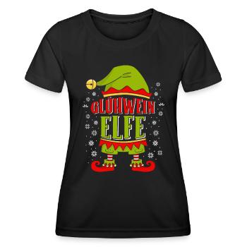 Glühwein Elfe Weihnachtsmarkt Glühweintrinker - Frauen Funktions-T-Shirt - Schwarz - Vorne - AI Model Female 172 light (172cm)
