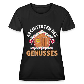 Architekten des Genusses Weihnachtsgebäck - Frauen Funktions-T-Shirt - Schwarz - Vorne - AI Model Female 172 light (172cm)