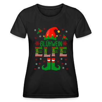 Glühwein Elfe Wichtel Weihnachtsmarkt - Frauen Funktions-T-Shirt - Schwarz - Vorne - AI Model Female 172 light (172cm)