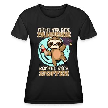 Masterabschluss Nicht mal eine Pandemie Abschluss - Frauen Funktions-T-Shirt - Schwarz - Vorne - AI Model Female 172 light (172cm)