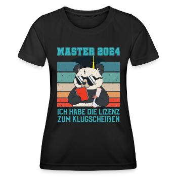 Masterabschluss Master 2024 Lizenz zum - Frauen Funktions-T-Shirt - Schwarz - Vorne - AI Model Female 172 light (172cm)